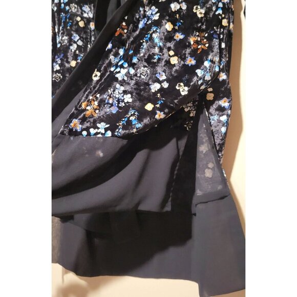 Out From Under- Urban Black Floral Velvet Kimono Womens XS/S Boho Romantic Tunic - Picture 7 of 15